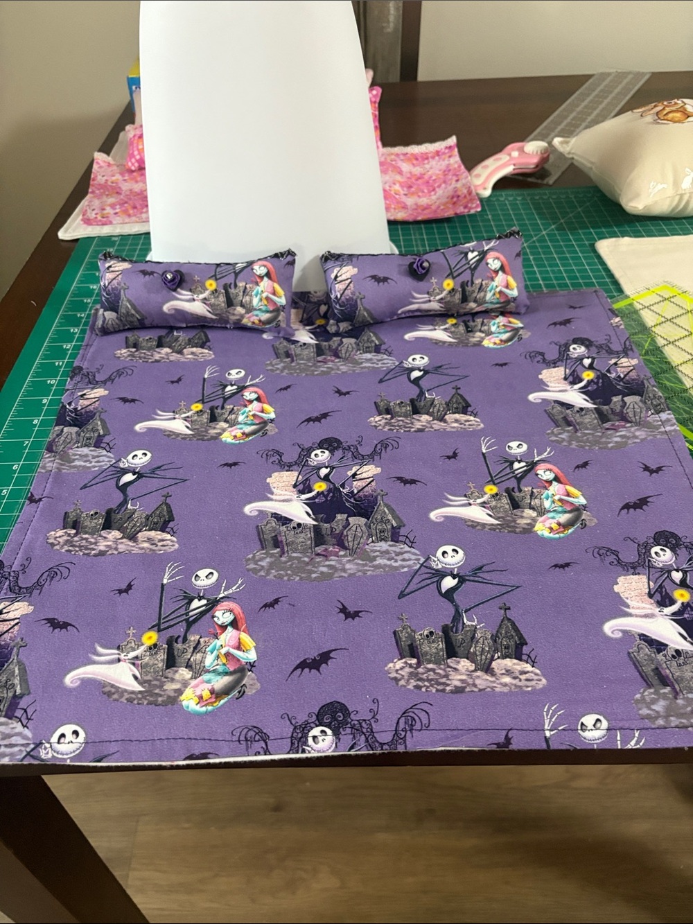 Purple Halloween Character Doll Bedding Set for Kids - Unbranded